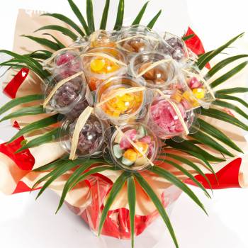 Bouquet bonbons et chocolats, Un délicieux bouquet de bonbo…