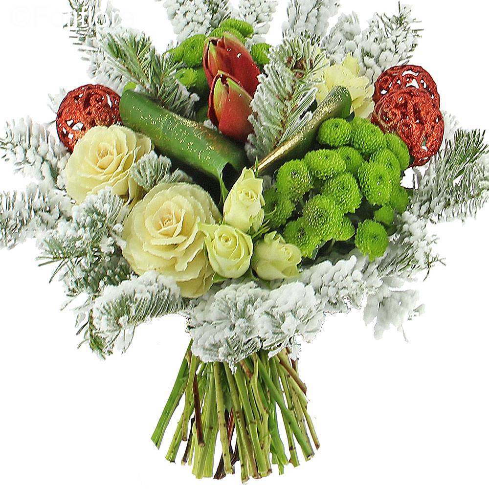Livraison noël chic et elégant - Bouquet de fleurs - Foliflora