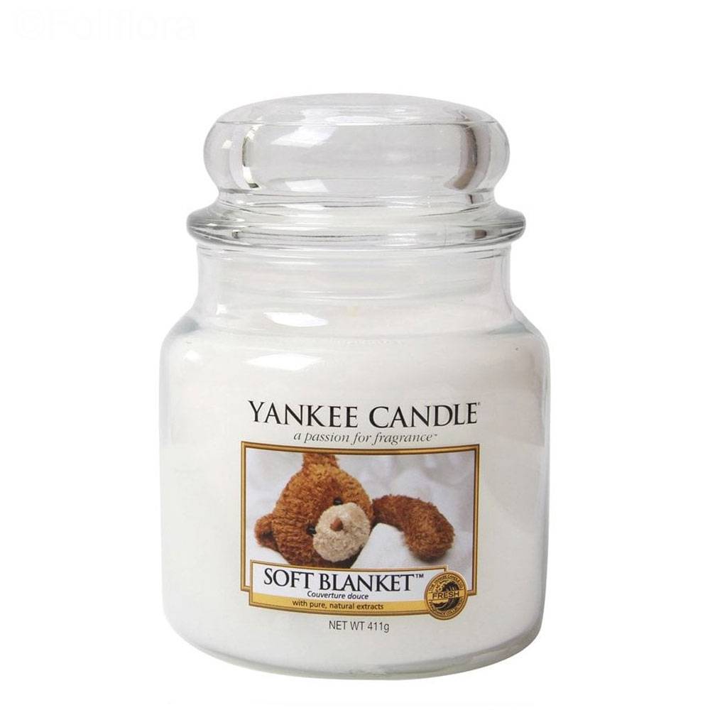 Livraison bougie yankee candle - soft blanket - moyenne jarre